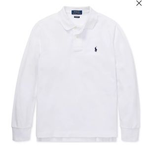 Polo Ralph Lauren kids long sleeve white polo